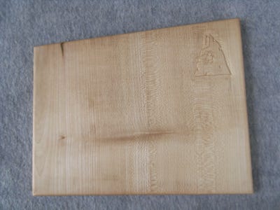Frühstücksbrett Vesperbrett Kamera Relief Holz